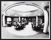 Photograph of the rotunda room, fourth floor, Joyner Library